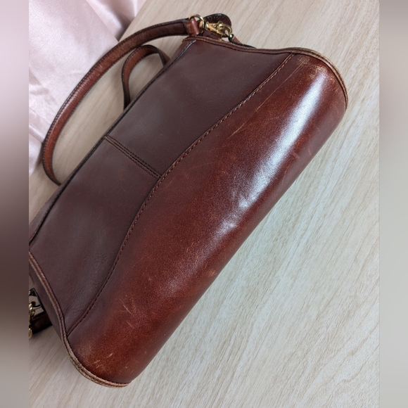 Braided Cognac Brown Leather Purse Etienne Aigner - Picture 11 of 14